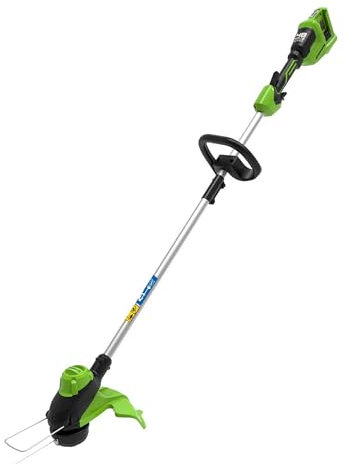 Greenworks 24V Desbrozadora inalámbrica, diámetro de Corte 33cm, diámetro de Cable 2mm, Mango Redondo, MAX 5600 TR/Min, Velocidad máxima de Corte 5600rpm (batería y Cargador no incluidos)