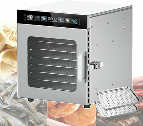 AFLEPCBRQ 8/12 Layers Food Dehydrator | Electric Food Dehydrator Machine for Drying Fruit Meat Herb Tea | Jerky Dehydrator Machine with Adjustable Timer (0-24h) and Temperature (30-90°C),12-Layer