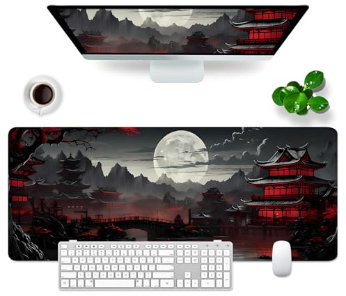 Japan Mauspad xl Gaming Mousepad Desk Pad Groß Desk Mat Japanisch Bürozubehör Anime Schreibtischunterlage 80x30cm (Japanischer Stil)