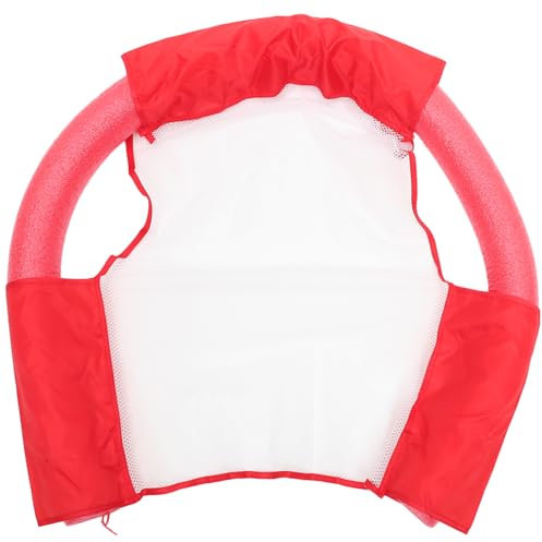 MOLUCKFU Schwimmstuhl Floating Chair Netz Poolwasserliege Langlebig Leicht Ergonomisch Erwachsene Junge Mädchen Rot Bequem Sicher Robust Für Sommerfamilie