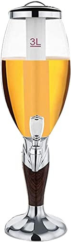 Dispensador de Bebidas de Mesa Dispensador de cerveza Dispensador de torre de cerveza de 1.5L / 3L con tubo de hielo desmontable, Dispensador de bebidas de buffet de barra de fiesta Dispensador de beb