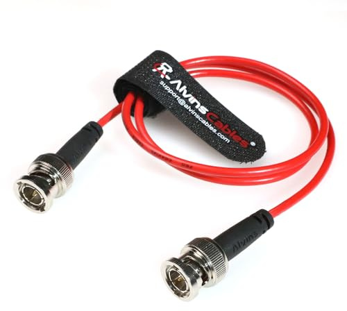 Alvin's Cables Cavo SDI, 60 cm | Cavo coassiale Ultra-Morte da 2 piedi da 75Ω per Sony Canon Panasonic HD | 4K 6G-SDI Video per videocamera per videocamera, rosso