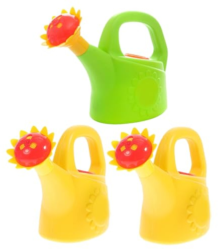 BCOATH 3 Piezas Regadera Infantil de Plástico Ligera y con Diseño de Dibujos Animados para Baño y Jardín Juguete Educativo para Niñas Interiores y Exteriores
