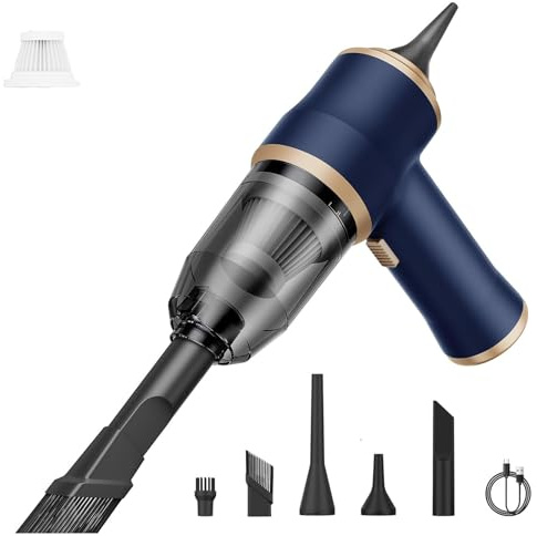 Neatmate Mini Vacuum, 3 in 1 Vacuum Cleaner Portable Mini Home and Car, 15000Pa Powerful Handheld Vacuum Cleaner, Portable Cordless Rechargeable for Car, Sofa, Office, Pet, Home (Blue)