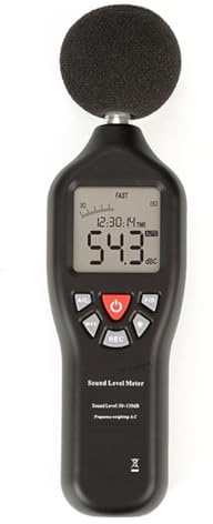 Fonometro Compatto Con Funzione Di Registrazione Dati 30DB-130DB Misurazione Ad Alta Precisione Display Retroilluminato Misurazione Accurata