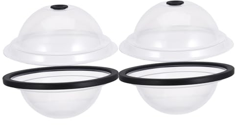 VICASKY Set 2 Pezzi Stampo per Ghiaccio Sfera Riutilizzabile Grande Capacità in Pte per Cocktail e Bagno di Ghiaccio, Facile da Riempire e Rilasciare