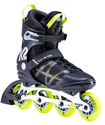 K2 Inline-skridskor F.I.T. 84 PRO för män med K2 softboot, svart – gul, 30E0013, EU: 42,5 (UK: 8,5/US: 9,5)