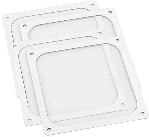 S SIENOC 4 x 140 * 140mm Weiß Lüfterabdeckung mit Ultra-feinem | Staubfilter, Schwach magnetisch Montage ( 4 x Staubfilter , 140*140mm , Weiß )
