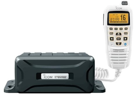 Icom Radio VHF Marine Black Box Control Microphone Blanco