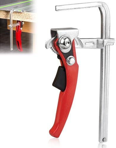 Rierousy 1 Stück Ganzstahl Gebelzwinge, Fixierung vonFührungsschiene Diverser Hersteller, Schnellspannzwinge, Schraubzwinge, Zwinge, Einhandzwinge, Hebelzwinge