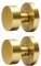 LWZH Set di pomelli per porta, rotondi, in ottone satinato, girevoli, maniglia per porta con viti di montaggio, acciaio laccato, pomello a sfera, pomello girevole, 2 pezzi