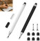 Hubaa Pencil 1ere Generation, Stylo Tablette Tactile, Stylet Universel pour tablettes tactiles – Pointe de précision Double Pointe, Pas de Charge nécessaire, Fixation magnétique, Noir/Blanc