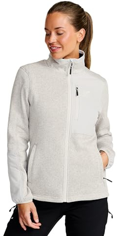 RevolutionRace Northbound Fleece Jacket för Dam, Outdoor fleecejacka perfekt för vandring, Grey Melange, L