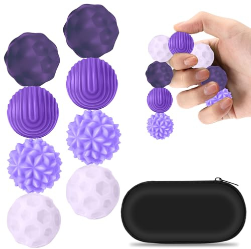 Zippicks Bolas Magnéticas Anti-Estrés De Silicona, 8 PCS Bola De Acupresión Magnética, Juguete Sensorial, Juguete Magnético Antiestrés para ADHS Niños y Adultos Anti-Ansiedad Anti-Stress