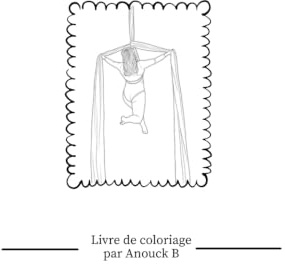 Coloriage aériens: Tissu, cerceau et autres figures aérienne à colorier
