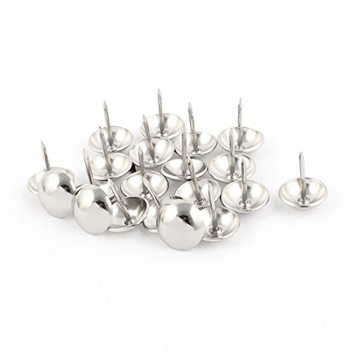 sourcing map Clou Tapissier 16mm Diamètre Acier Inox Punaise 20Pcs