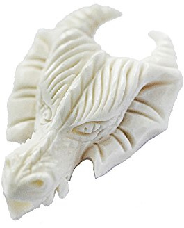 NKlaus hair jewellery beard bead Drago dragon head bone curl bead 6991