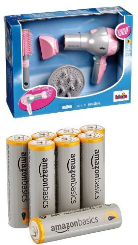 Klein - 5850 - Coiffure - Set sèche-cheveux Braun + piles AA Amazon Basics