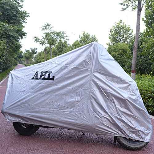 AHL Housse de Protection de Moto, Couverture Imperméable (Argent,XL)