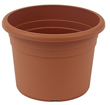 greemotion Blumentopf Fiona Terrakotta 61 l [ca. Ø 60 cm x H: 42,5 cm] - Pflanzentopf aus UV-beständigem Kunststoff - Pflanzkübel mit Bodenlöchern - Blumenkübel frostsicher & wetterfest | Aus robustem Kunststoff mit Bodenlöchern für guten Wasserablauf, zum Bepflanzen auf Balkon, Terrasse und drinnen