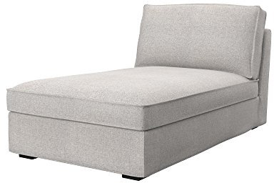 Soferia Sofasitzbezug Kompatibel Mit KIVIK Recamiere Sofaüberzug Sofaüberwurf Sofaschoner Cover Einfache Reinigung Allergiefrei Naturel Beige