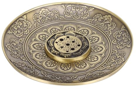 Porte-encens en Bronze Lotus bâton brûleur d'encens et cône Porte-encens avec cendrier Lotus encensoir bâton Porte-encens cône