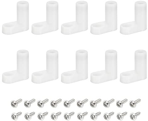 sourcing map 20 Satz PCB Kunststoff Feste Füße Leiterplatte Weiß Montage Abstandhalter 20mm mit Schrauben für Mainboard Spielkonsole