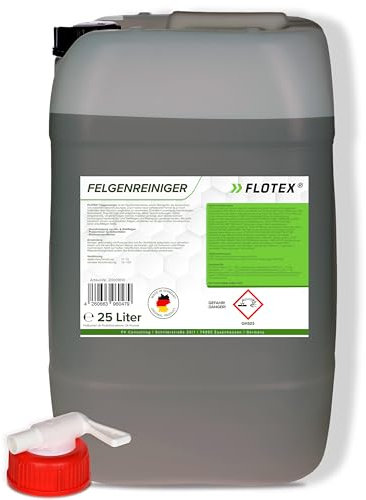 FLOTEX Felgenreiniger für Auto & Motorrad 25L | Saurer Felgen Reiniger effektiv gegen Bremsstaub, Flugrost & hartnäckige Verschmutzungen | Felgenreiniger Alufelgen & Stahlfelgen | Made in Germany