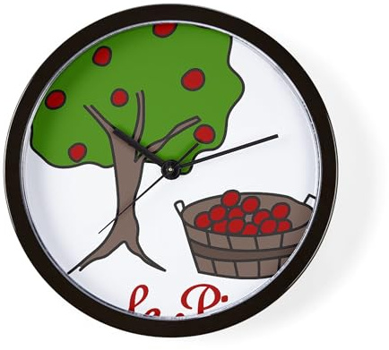 CafePress Apple Picker 10 Wall Clock for Livingroom, Kitchen, or Office