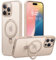 TORRAS Ostand Q1 Weltneuheit für iPhone 16 Pro Hülle für MagSafe (Unsichtbarer Ständer, Nr.1 Magnetkraft,Umfassender Militärischer Schutz) Handyhülle iPhone 16 Pro Case All-in-One Gold