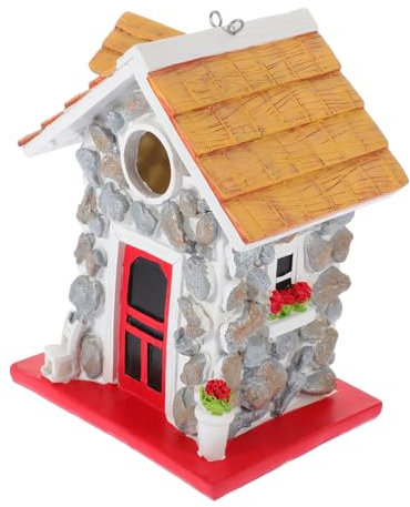 Supvox Resin Vogelhaus Für Garten Hängendes Vogelhaus Aus Langlebigem Material Dekoratives Zuhause Für Vögel Im Außenbereich Einfache Installation Und Pflege