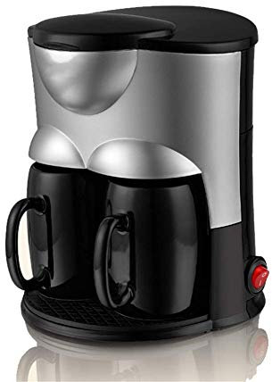 CVNIMV Cafetera Espresso, cafetera de Goteo automática para el hogar, cafetera pequeña Americana de Dos Tazas