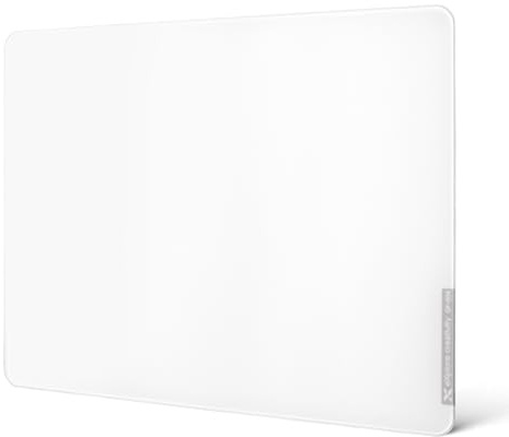 XVX White Glass Mouse Pad 4.0, Hard Mousepad for Gaming,Ultra-Smooth Micro-Etched Surface with Non-Slip Rubber Base(410mm*310mm)