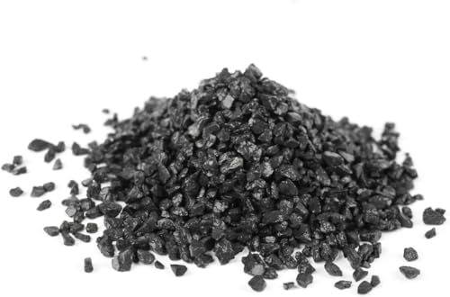 LEUSO Aquarium Gravel Substrate for Fish - 1kg Gravel Small Garden Rocks Soil Cover for Aquariums, Landscaping, Vase Fillers, Succulent, Tillandsia, Cactus, Terrarium Plants (Black)