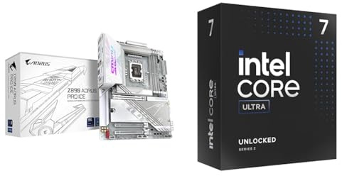 Gigabyte Z890 AORUS PRO Ice Motherboard + Intel® Core™ Ultra 7 Desktop Processor 265K 20 cores (8 P-cores + 12 E-cores) up to 5.5 GHz