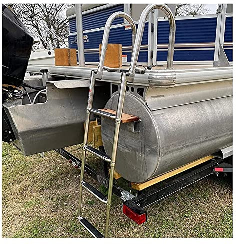 Telescopic 4 Step Ladder for Pool/Boat, Pontoon Marine Folding Rear Entry Inboard Ladders with Handles & Extra Wide Step, Sport Diver Ladder It's so kind of you