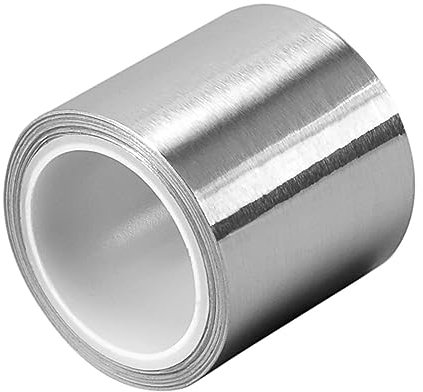 BULINO 1 nastro in alluminio argentato, nastro in lamina, nastri metallici con supporto adesivo for condotti, lunghezza: 50 m, spessore: 0,08 mm, 5 cm(5cm)
