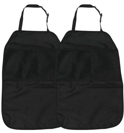 Lyivisk Lot de 2 Protège dossiers de siège auto Noir - Protection de siège auto pour enfants - Protection contre la saleté et les chocs pour les sièges avant et arrière