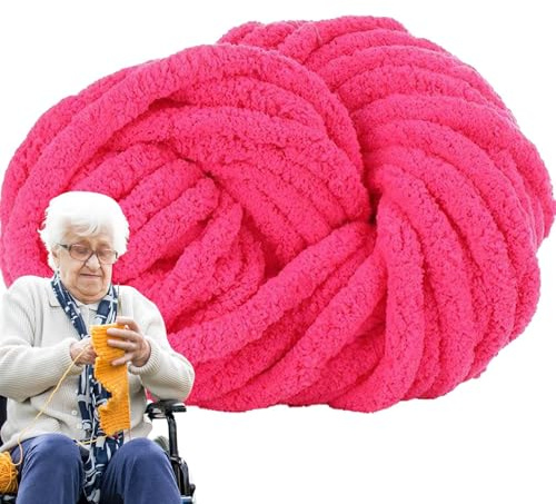 Jiimhte Chenille-Garn – 2,5 m Deckengarn – Strickzubehör, Häkeln, Handwerk für Mützen, Überwurf, Kissen, Kleidung, Haustierbett, Korb, Schal