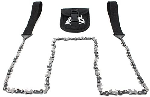 Iceberk Sega a catena a mano (90 cm) - Sega a catena manuale di alta qualità realizzata a mano in acciaio ionossiabile adatta a tagliare rami e piccoli alberi