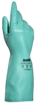MAPAUltranitrile - Guantes de nitrilo profesionales y resistentes (2 unidades), color verde