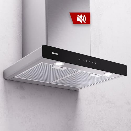 RADIALITIC KÜGERR Patentierte Leisetechnologie | F10S | 60 cm leise Wand-Dunstabzugshaube | ab 35 dB - bis 751 m³/h | Abluft - Umluft | 2 Jahre Garantie | Edelstahl | LED