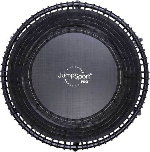 JumpSport Fitnesstrampolin, M350 PRO Premium Minitrampolin mit Einzelgummiseilen, Indoor Trampolin, Testsieger; Quality Checked in Germany