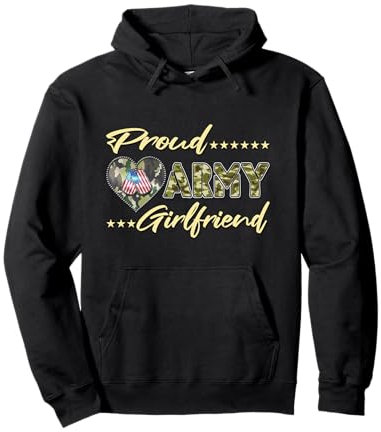 Proud Army Girlfriend – US-Flagge Dog Tags Military Lover Geschenk Pullover Hoodie