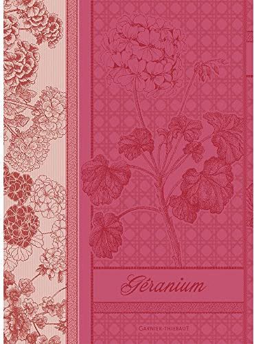 Garnier-Thiebaut 43305 Geschirrtuch Geranium Rose Bio 56 X77Cm Baumwolle