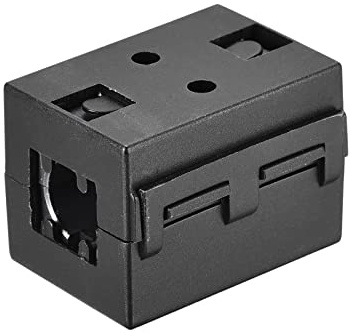 sourcing map 5 Stück Ferritkerne für Kabel, 10mm Innendurchmesser RFI EMI Rauschunterdrückungs-Kabelclip für USB Kabel, Audio und Video Kabel Stromkabel, Schwarz