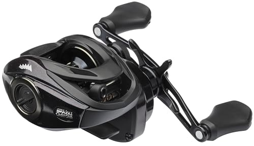Abu Garcia SPIKE® Gjutrulle, fiskerulle, lågprofil Baitcast-rullar, rovdjursfiske, abborre, zander, unisex, grön/lila/svart, LP | vänster hand | 7.1:1