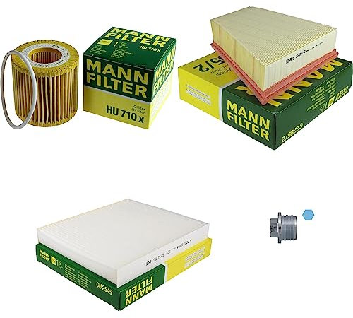 EISENFELS Filter Set Inspektionspaket erstellt mit MANN-FILTER Ölfilter HU 710 x, Luftfilter C 2295/2, Innenraumfilter CU 2545, Verschlussschraube