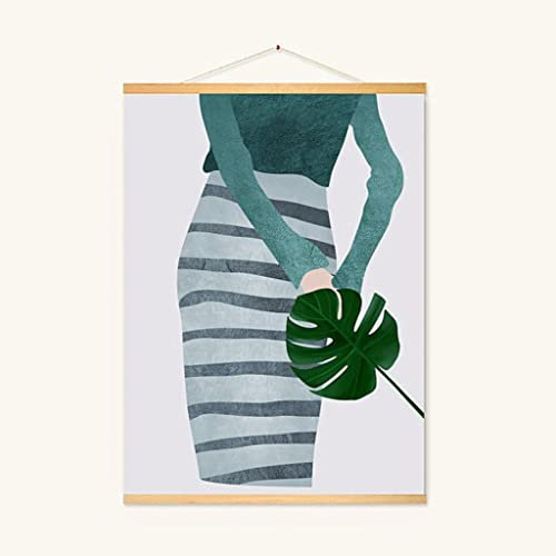 Posterleiste Holz Magnetische Poster Aufhänger Rahmen, Dekorative Malerei, Poster Aufhänger Für Fotos, Bilder, Drucke, Karten, Scrolls Und Leinwand Kunstwerk (Color : B, Size : 30X45CM)