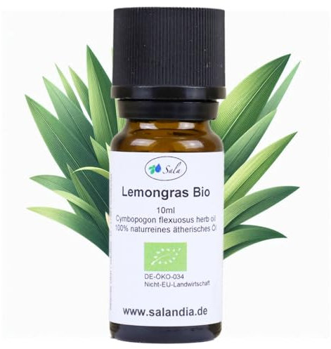 Sala Lemongrasöl Zitronengras Aroma ätherisches Öl naturrein BIO (10 ml)